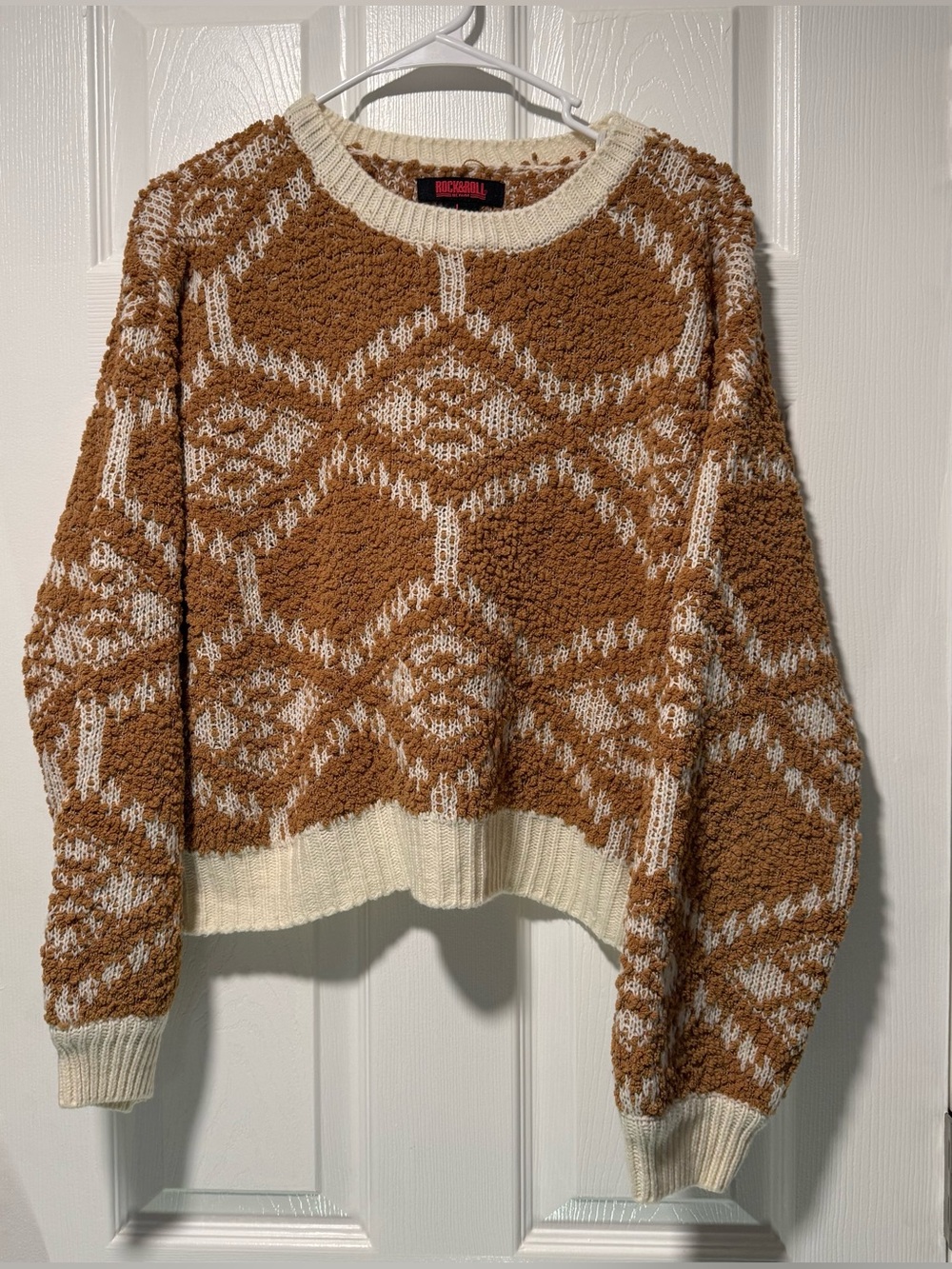 Rock & Roll Denim Southwestern Knit Sweater Womens L